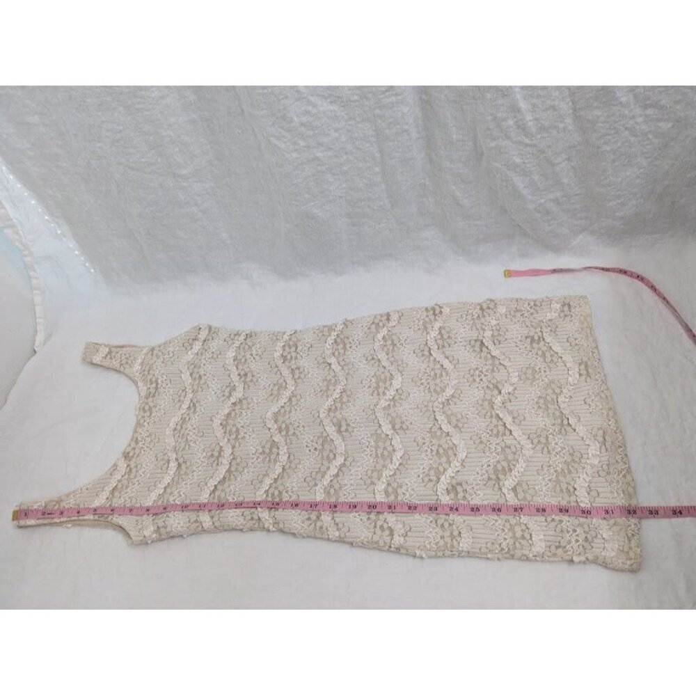 Love Culture women's size small lace cream off white fitted tank mini dress A13 - Picture 7 of 8